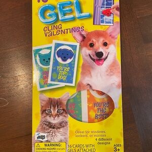 Puppy & Kitty Gel Cling Valentine's